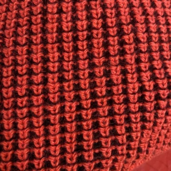 Giorgio Rotti Women Red Knit Scarf Collar Soft Leather Lined Jacket Size Large - Picture 10 of 16